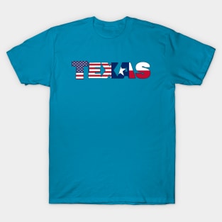 Texas State/American Flag Logo T-Shirt